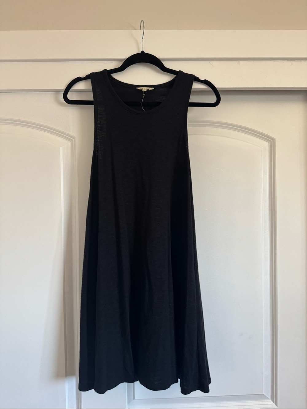 Madewell Black Sleeveless Swing Mini Dress